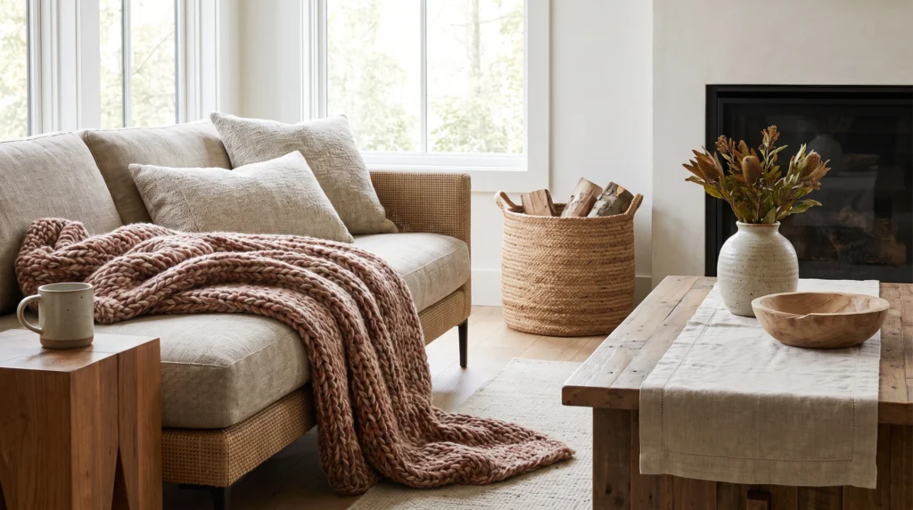 Visual illustration of add fall texture instead of more decorations