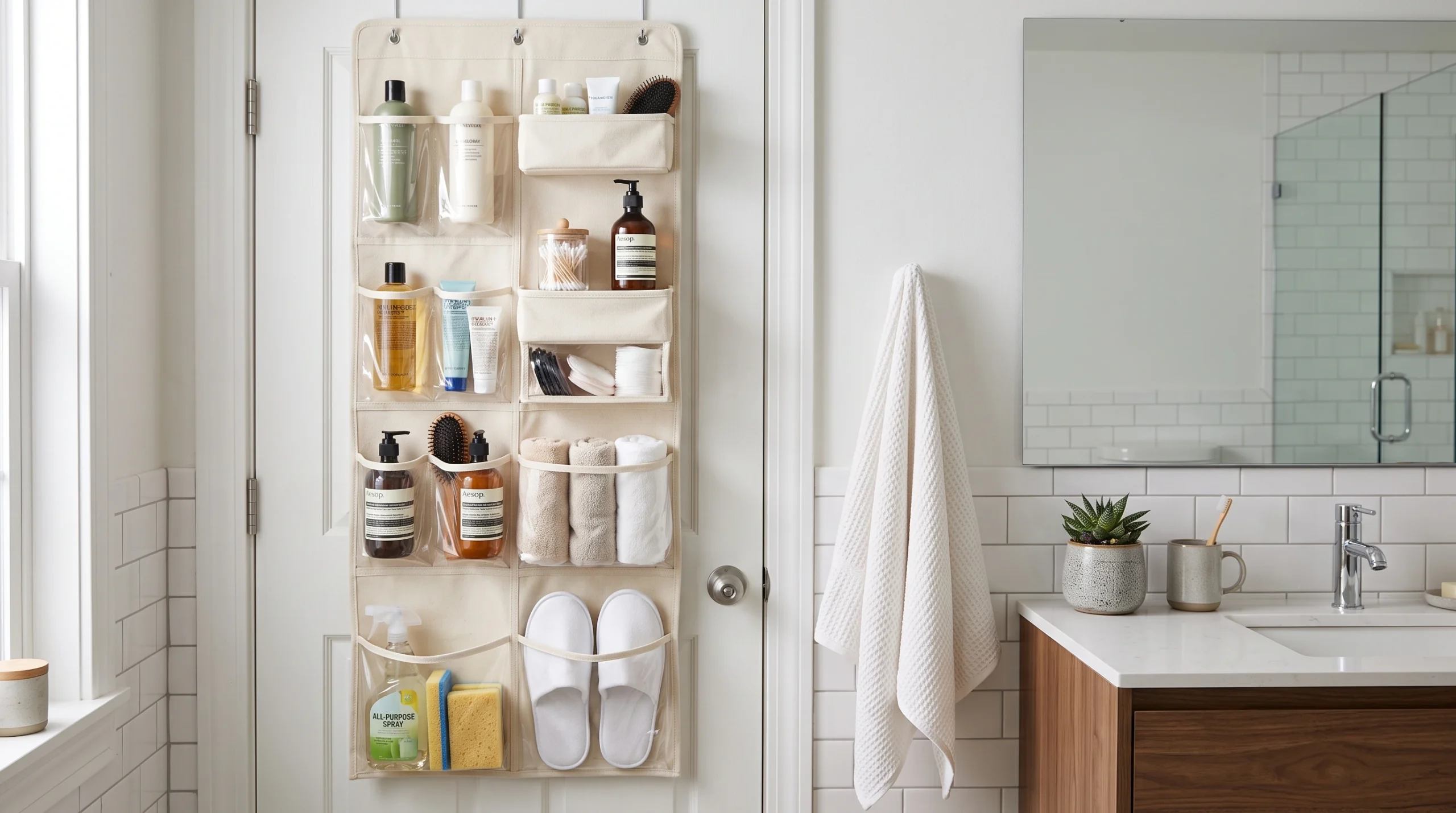 Visual illustration of add over-the-door storage