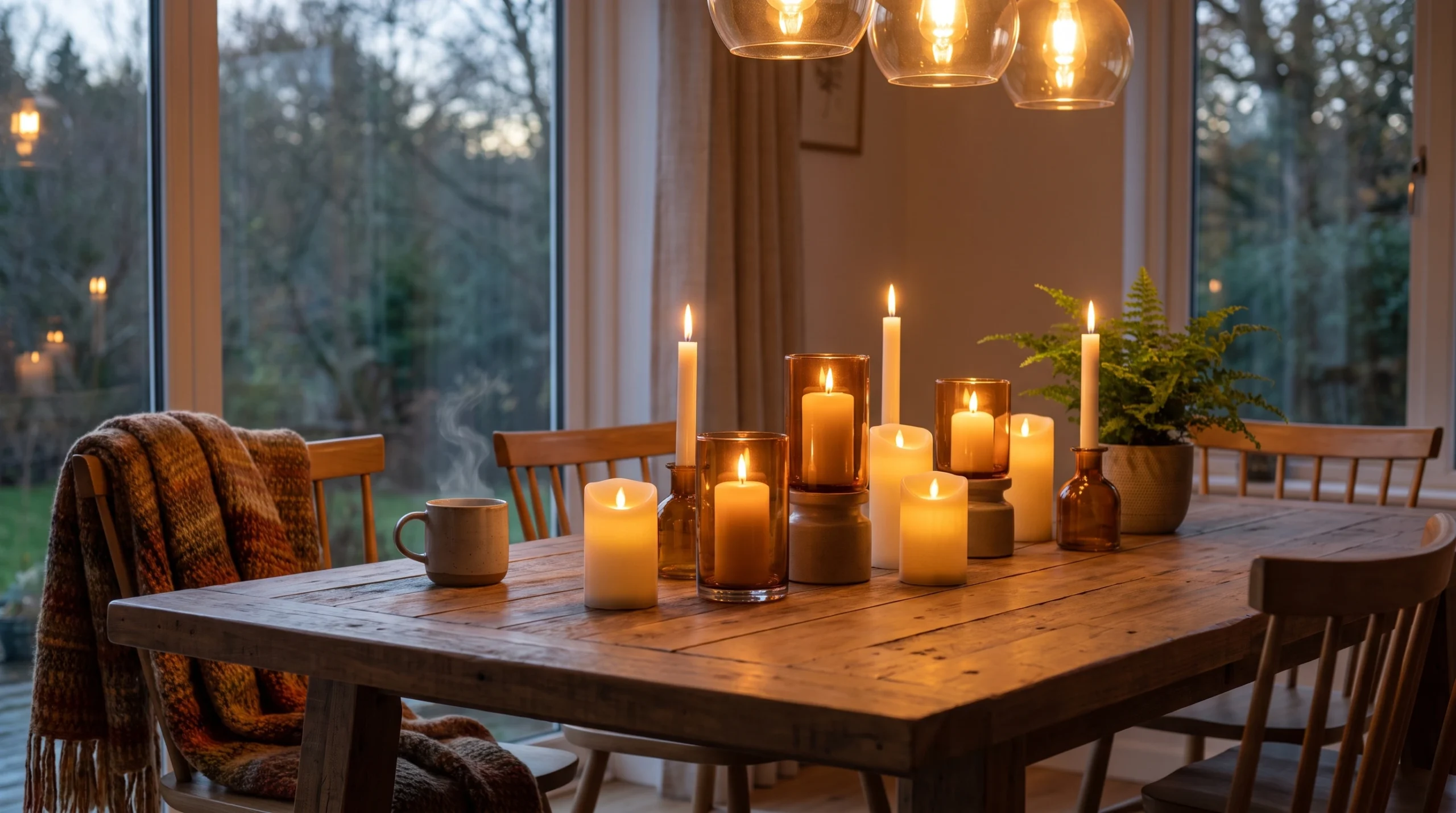 Visual illustration of add warm candlelight