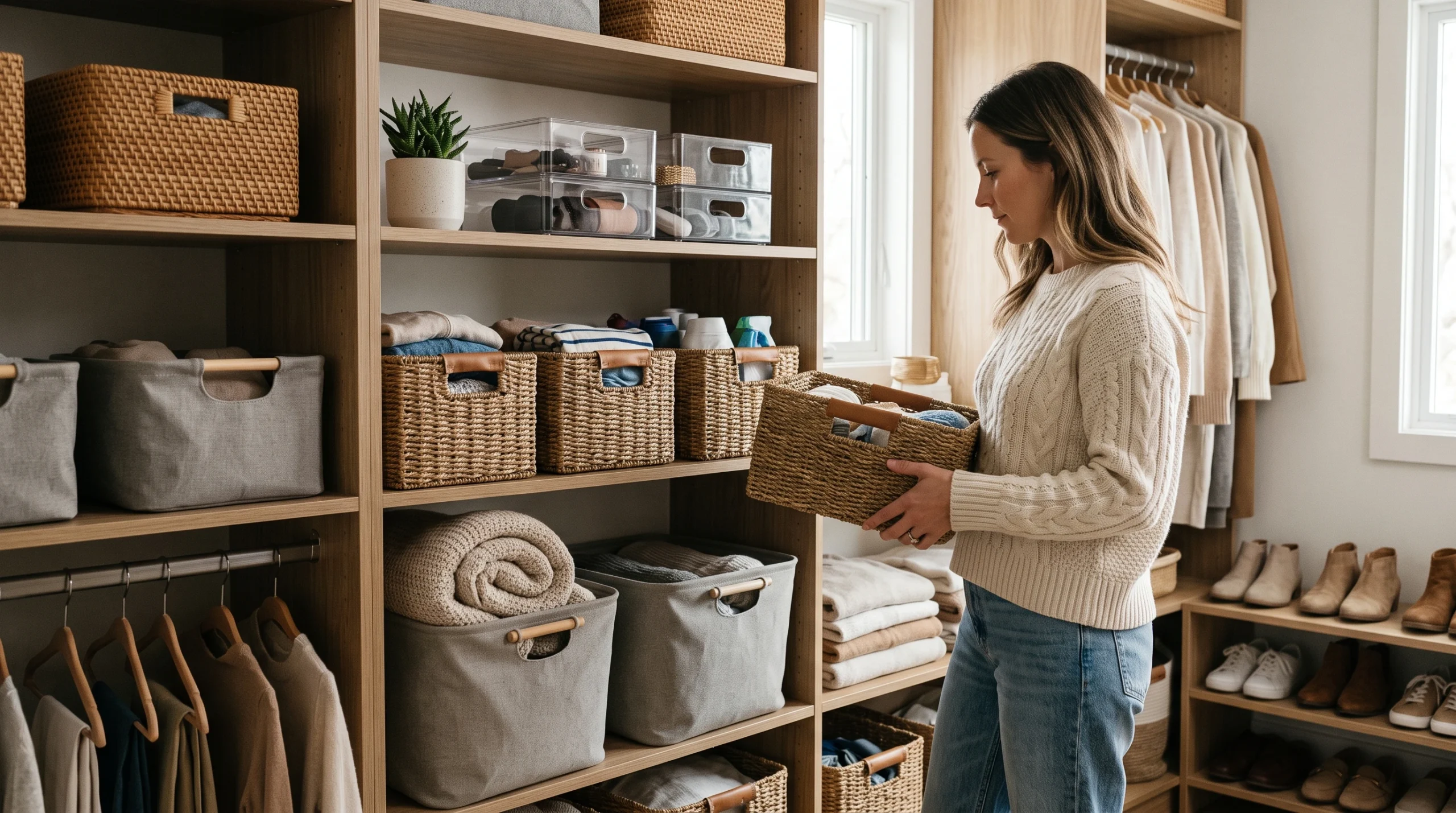 Visual illustration of choose storage baskets and bins
