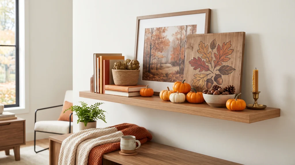 Visual illustration of create a layered fall shelf