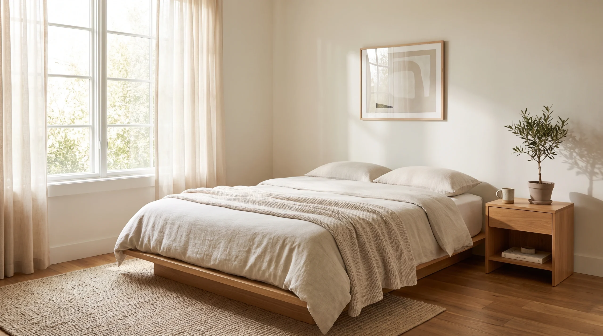Visual illustration of create a minimalist bedroom