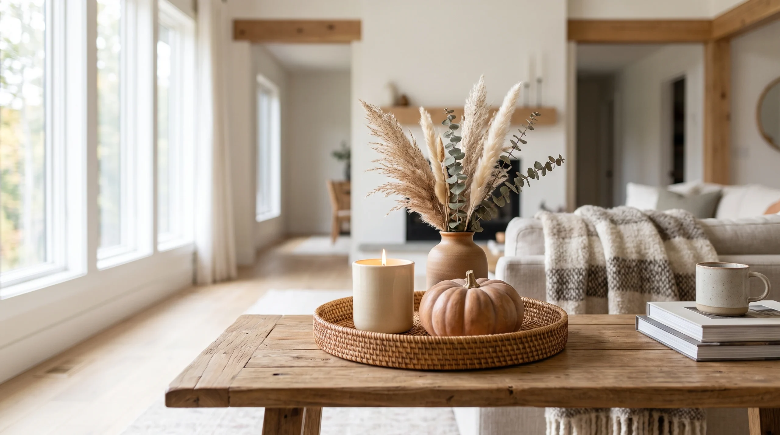 Visual illustration of create a simple fall coffee table
