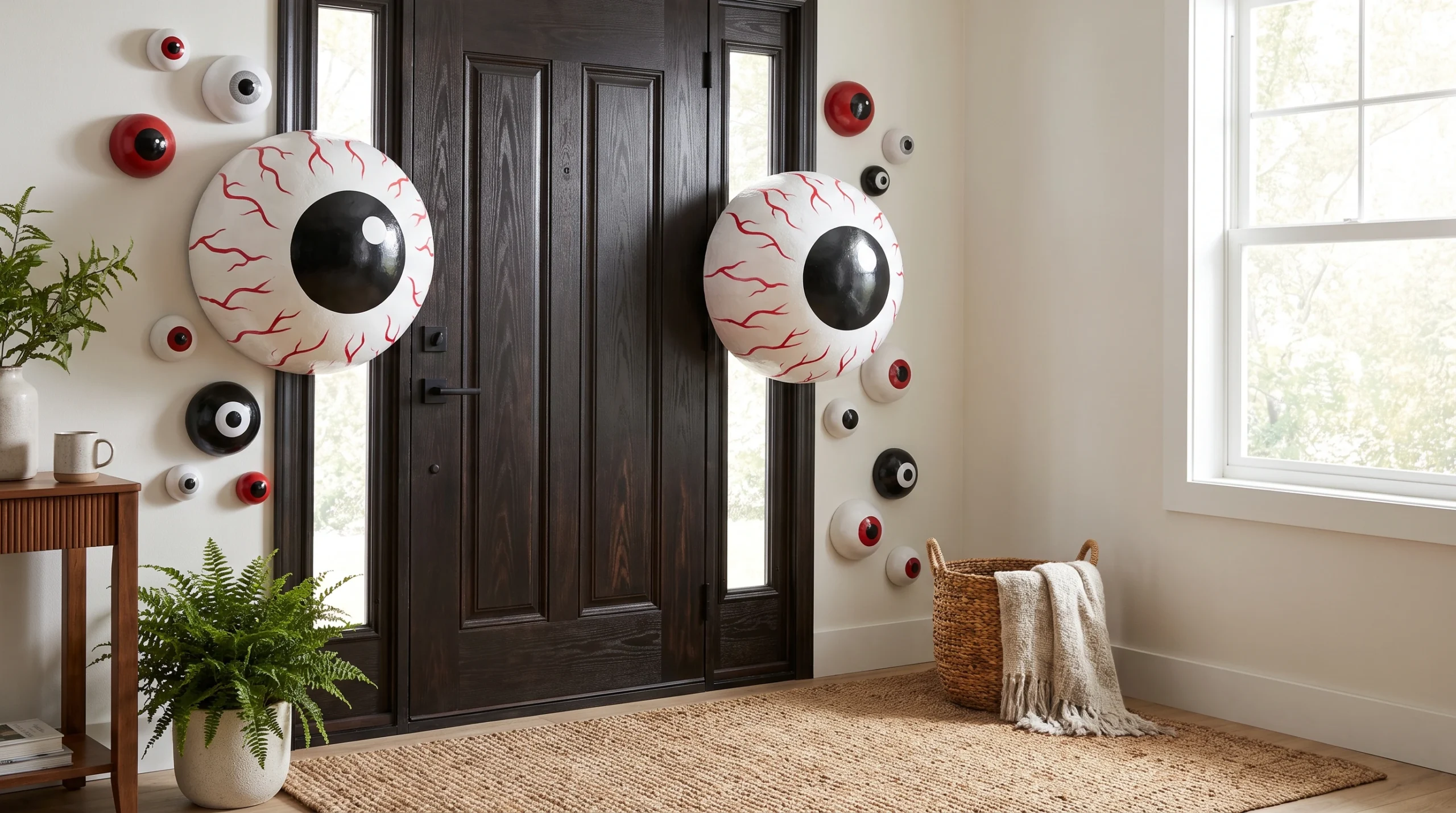 Visual illustration of decorate with oversized eyeballs