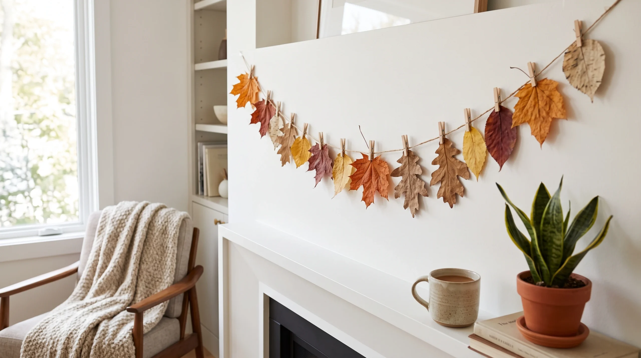 Visual illustration of dried leaf garland