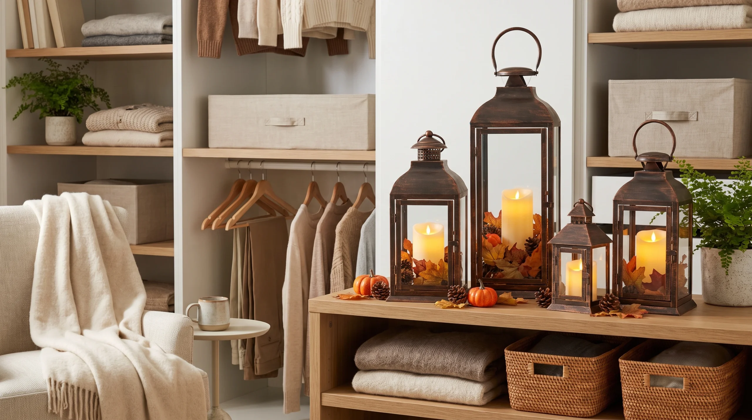Visual illustration of lanterns with battery candles