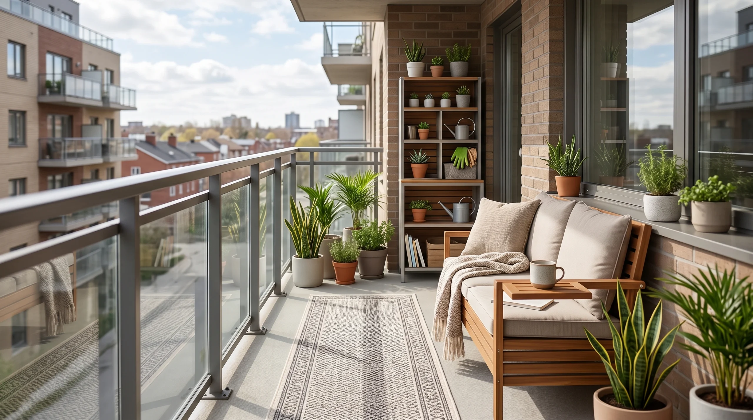 Visual illustration of make a narrow balcony feel wider
