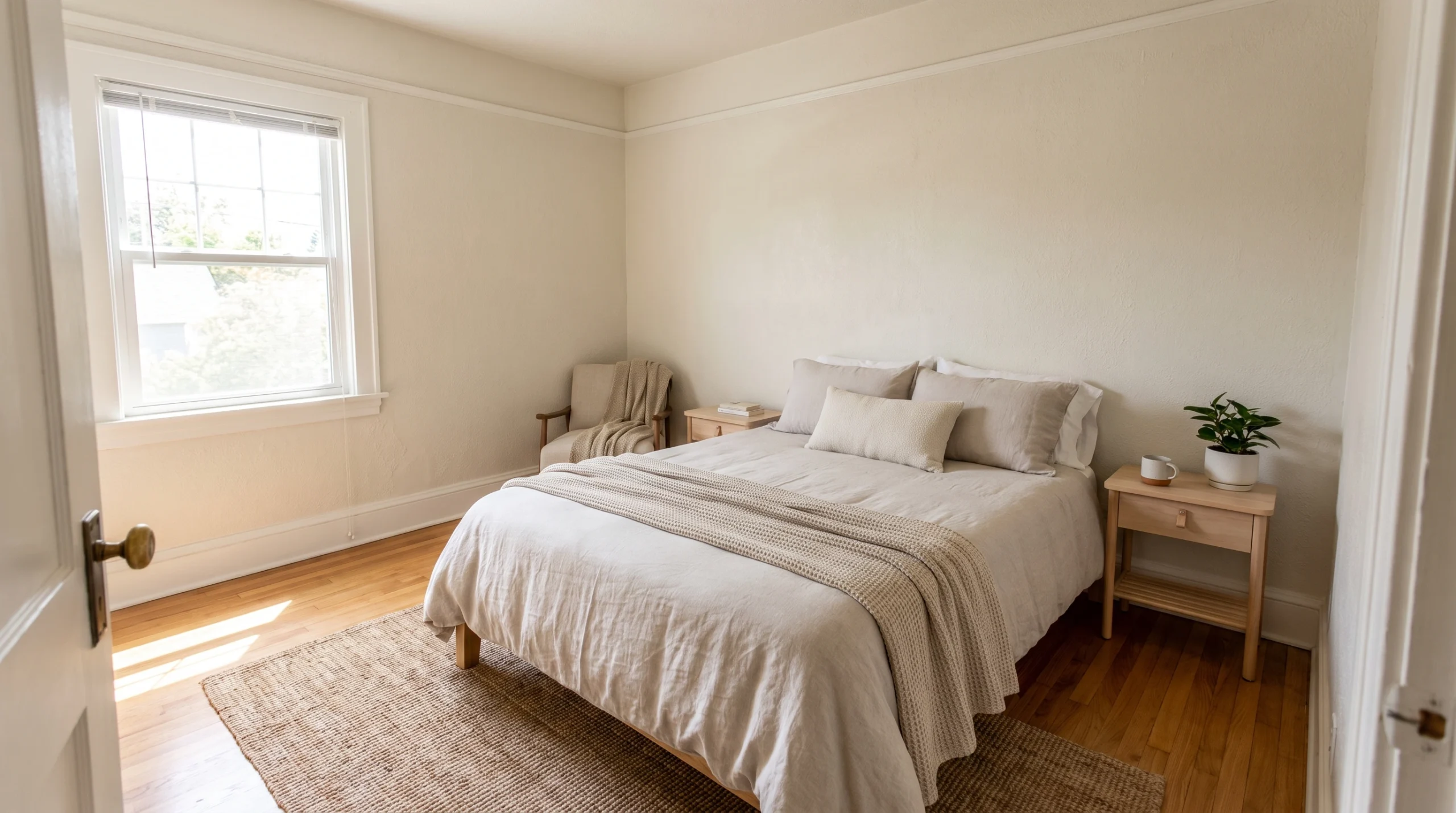 Visual illustration of make a small bedroom feel bigger with better layout