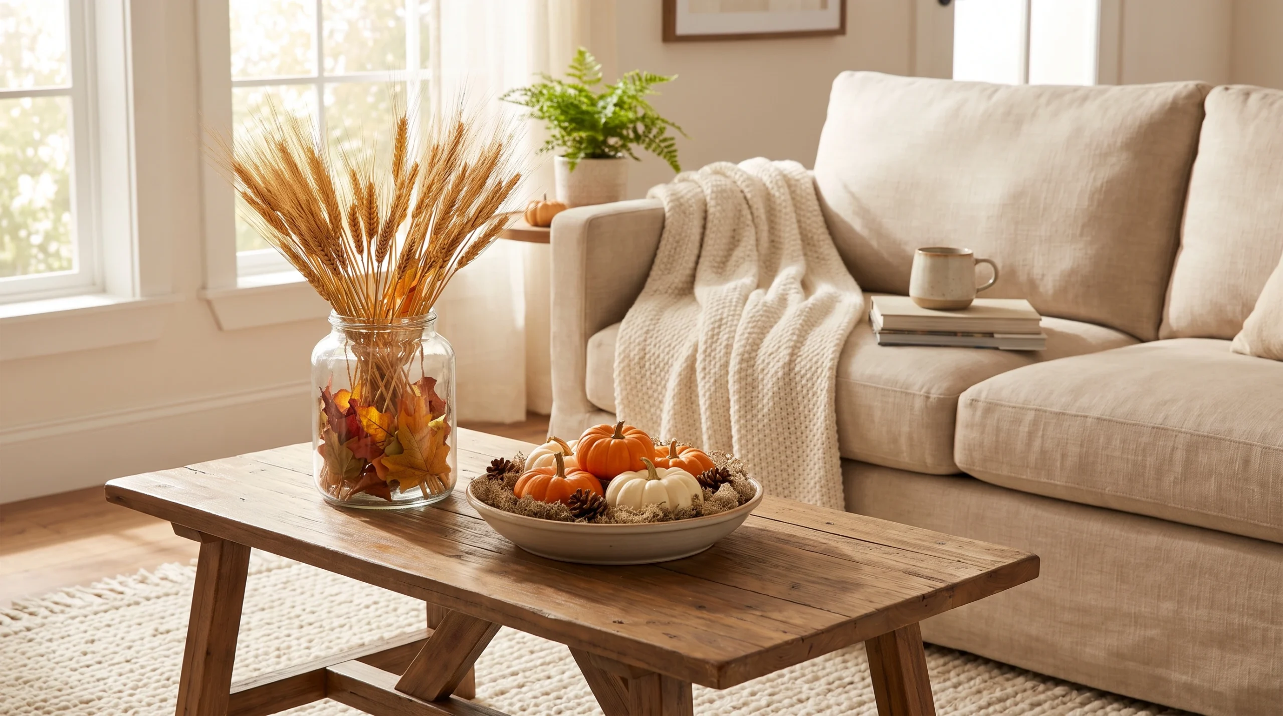Visual illustration of make an easy diy fall display