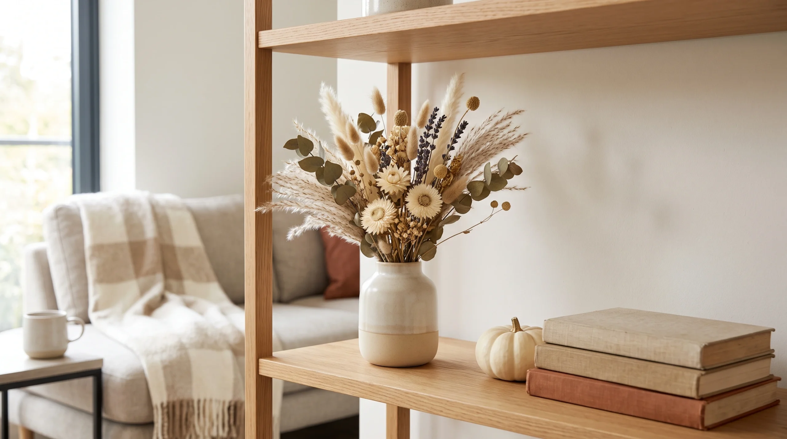 Visual illustration of mix dried flowers and grasses