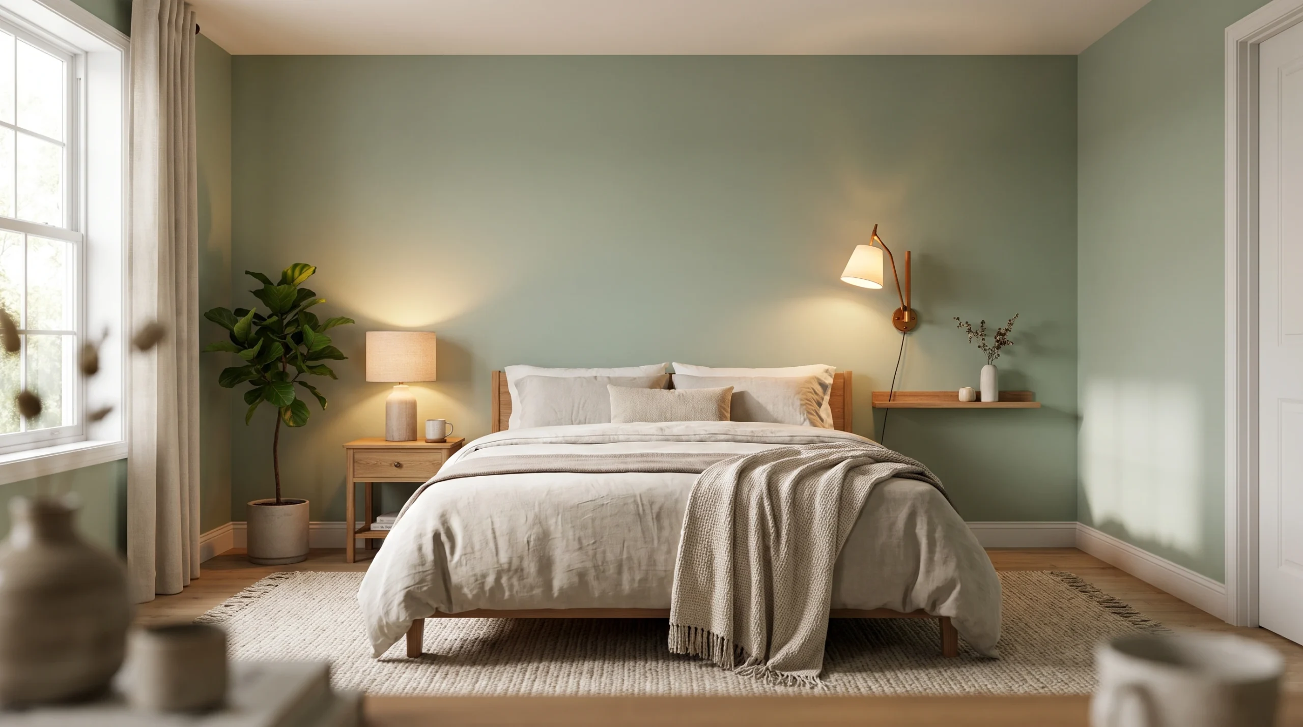 Visual illustration of put the bed against the main wall