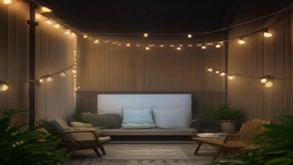 Realistic interior styling featuring hang string lights without drilling for rental friendly backyard ideas for a cozy and stylish outdoor space
