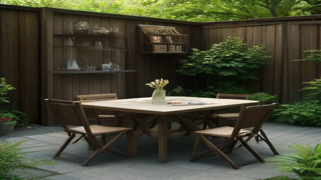 Realistic interior styling featuring use folding furniture in a flexible backyard for rental friendly backyard ideas for a cozy and stylish outdoor space