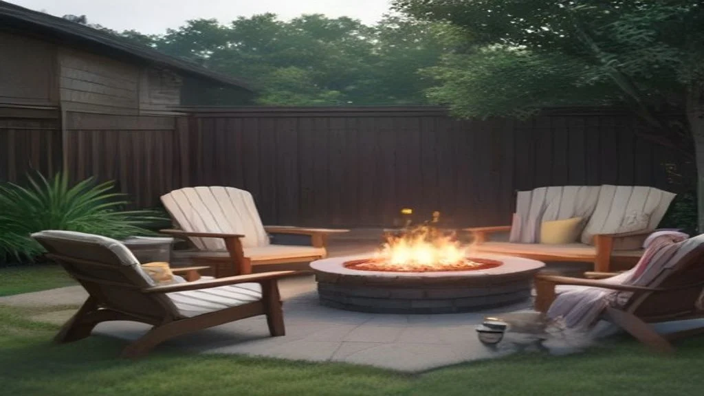 Realistic interior styling featuring add a portable fire pit for rental friendly backyard ideas for a cozy and stylish outdoor space