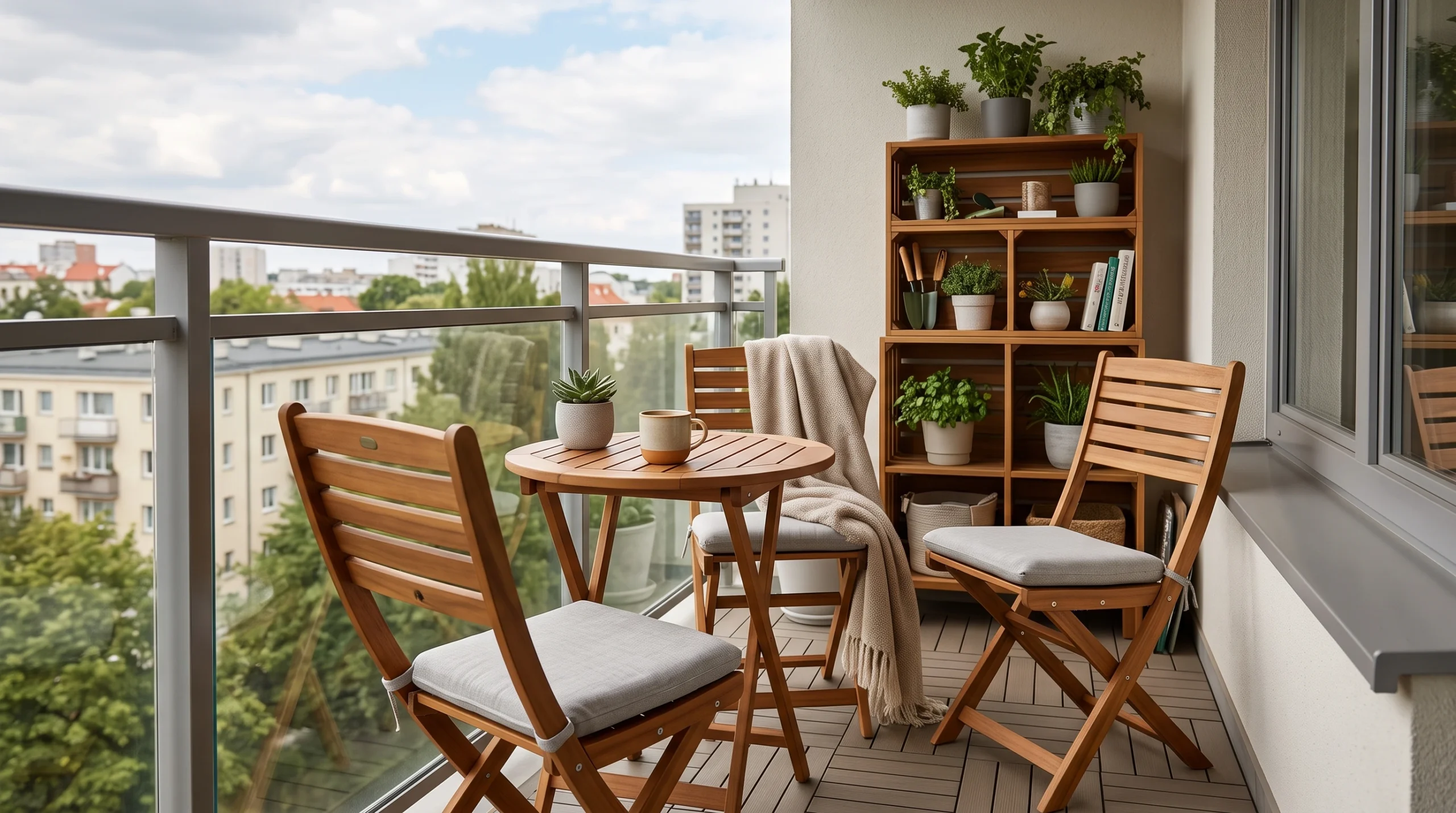Visual illustration of try a foldable furniture setup