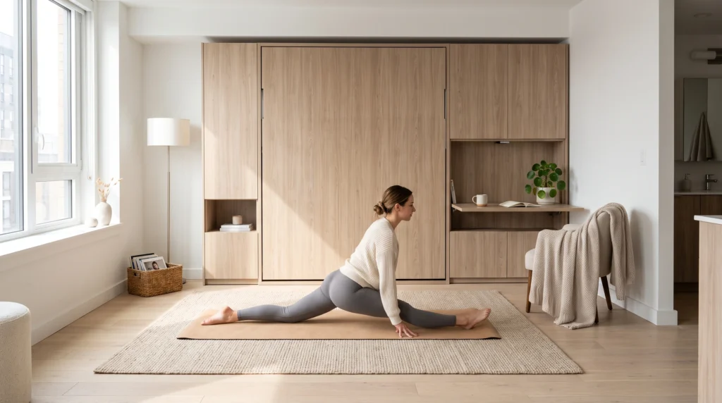 Visual illustration of try a murphy bed