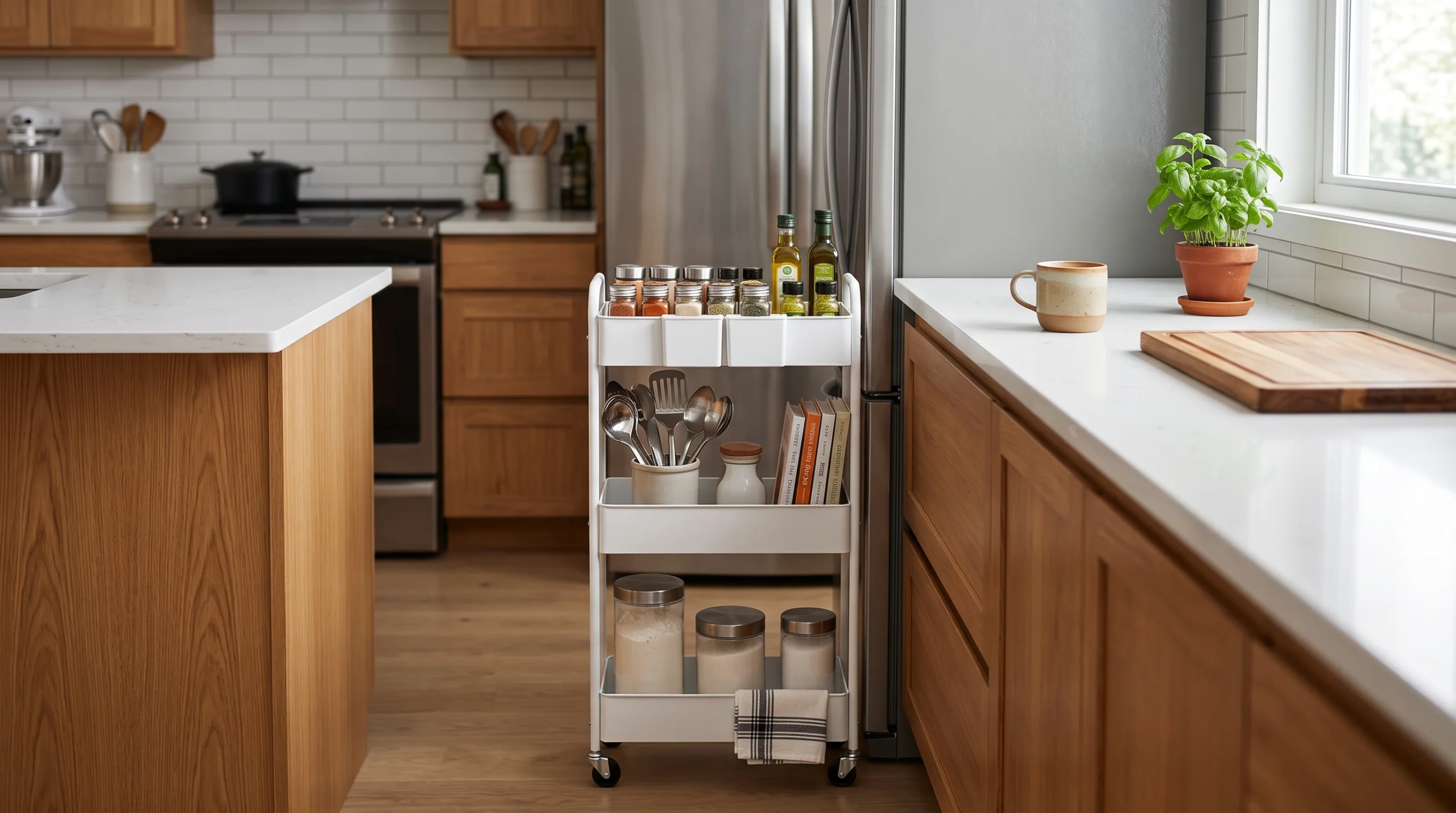 Visual illustration of try a rolling storage cart