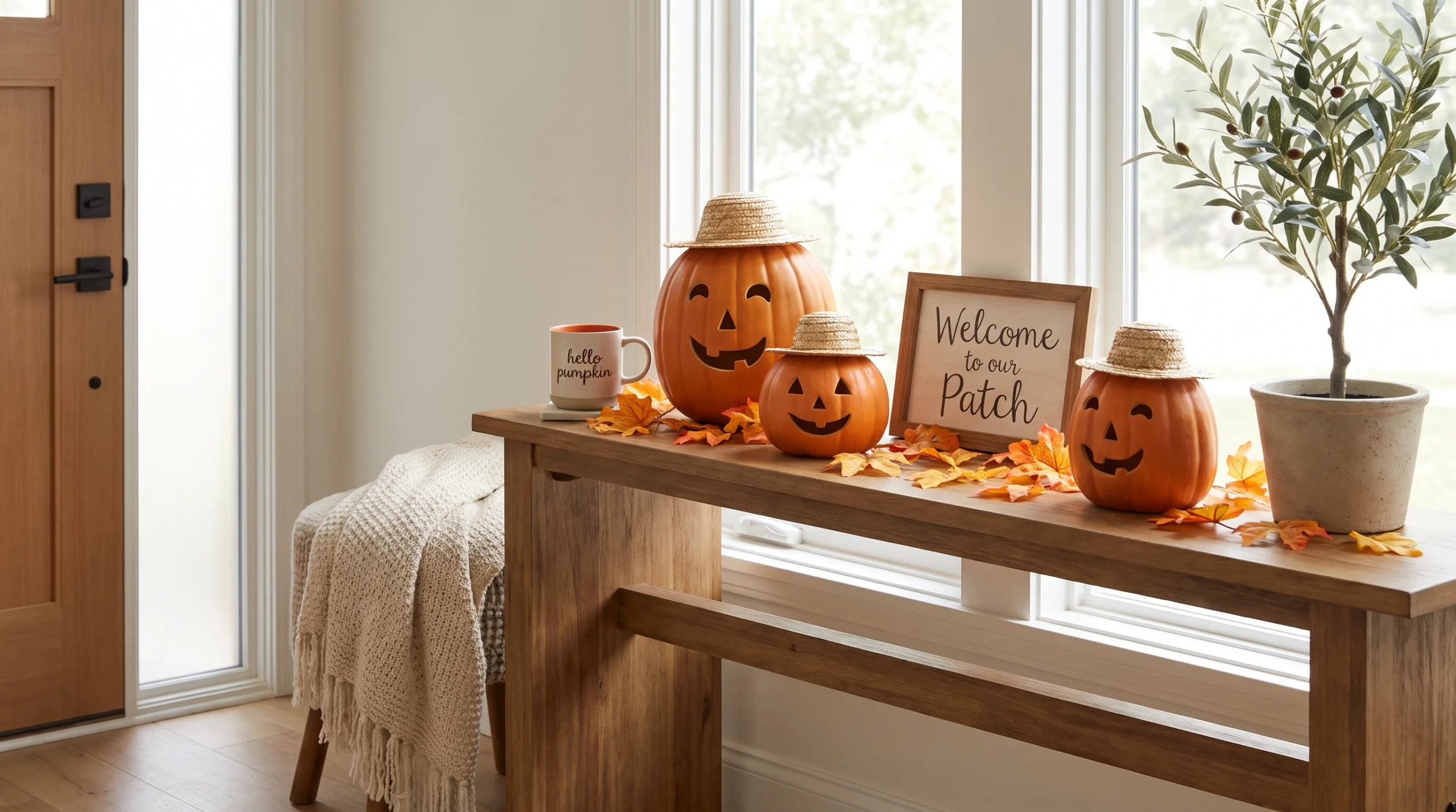 Visual illustration of use a cute pumpkin character