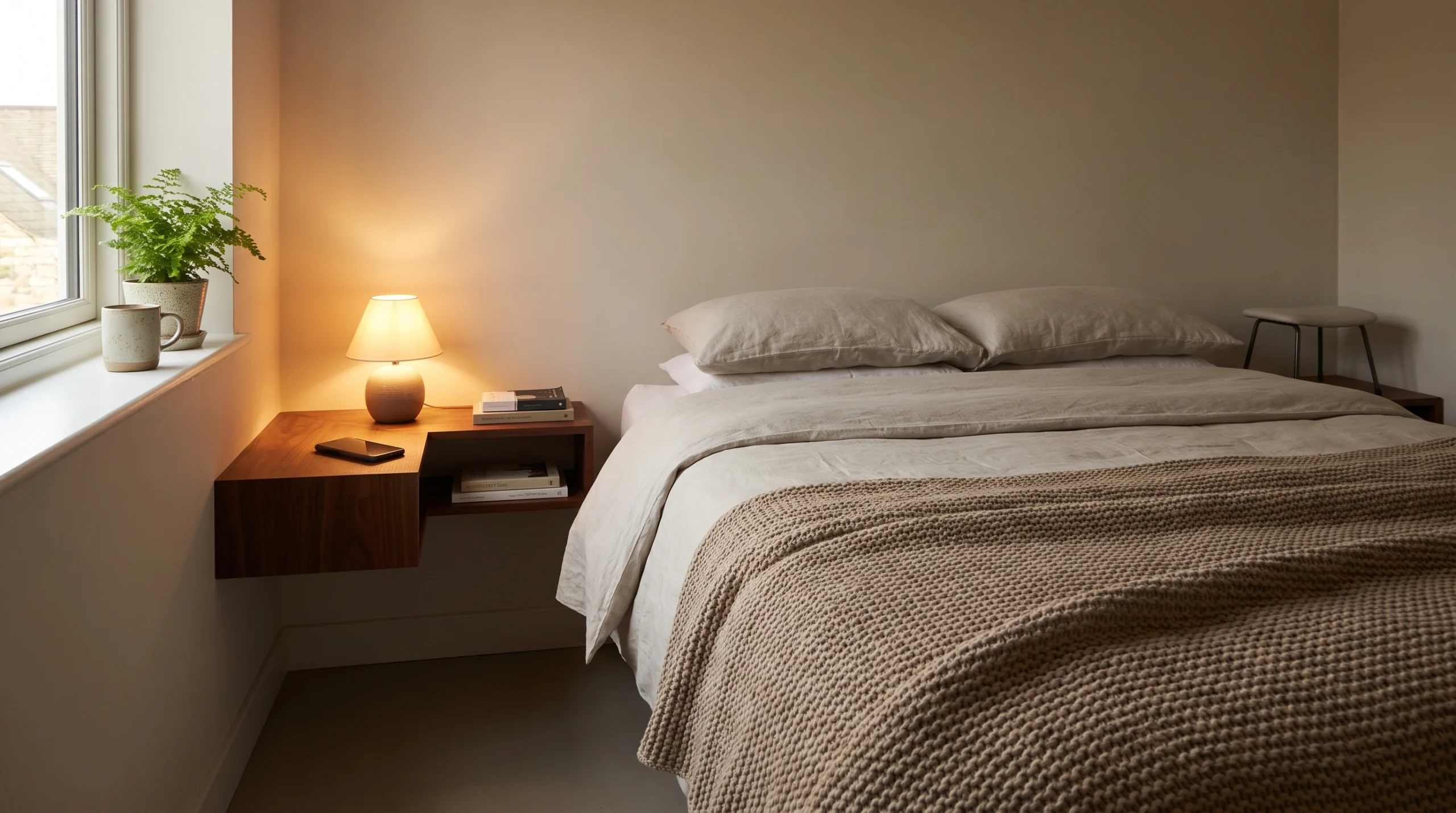 Visual illustration of use a small nightstand instead of a large one