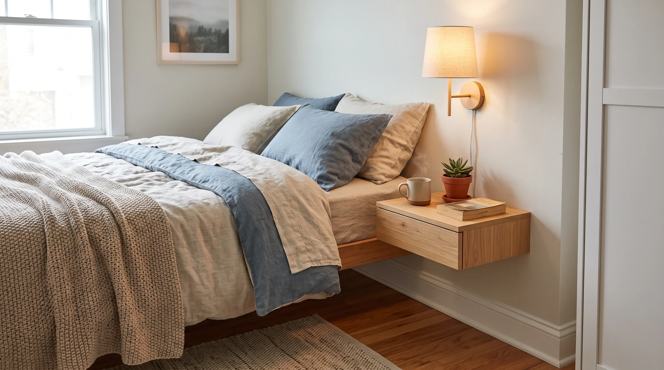 Visual illustration of use floating nightstands