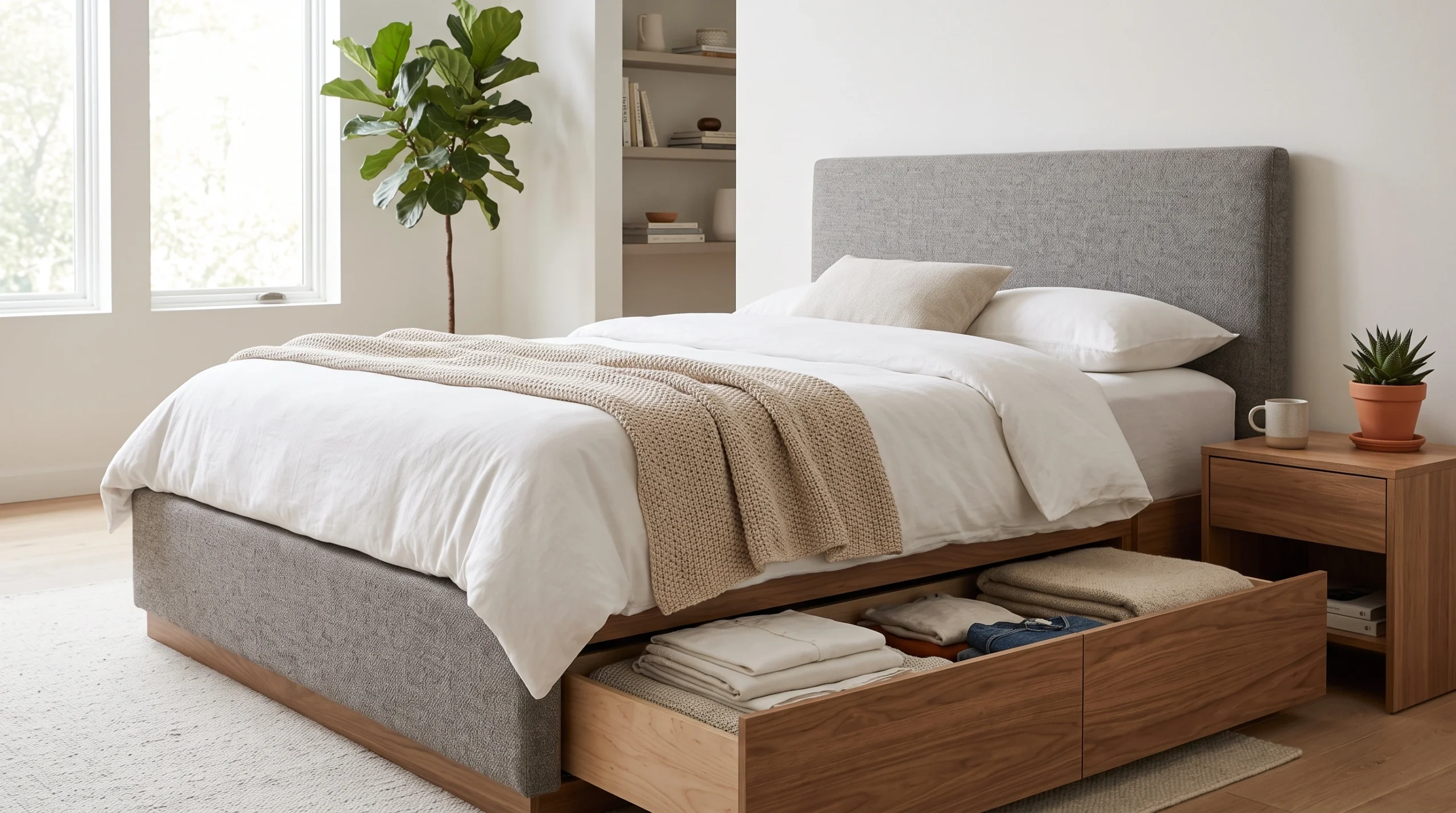 Visual illustration of use furniture with hidden storage
