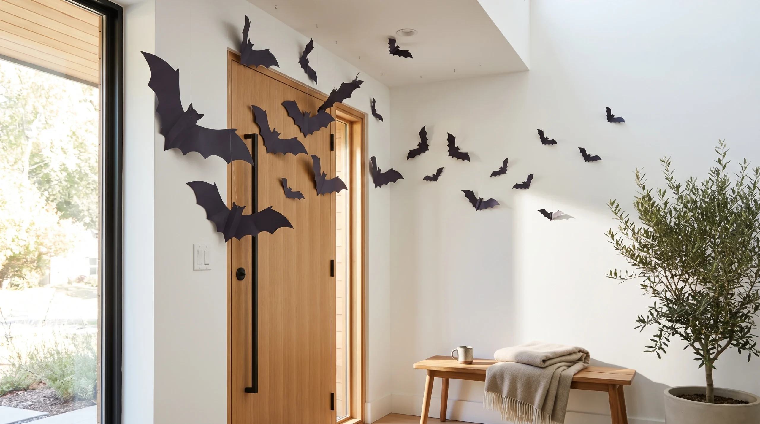 Visual illustration of use hanging bats around the door