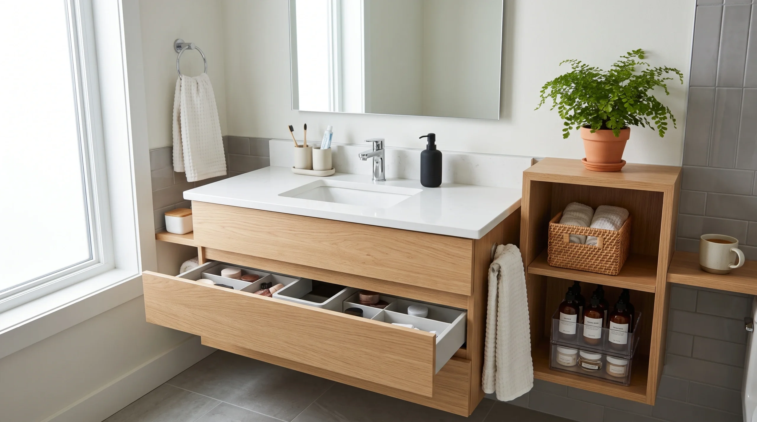 Visual illustration of keep countertops almost empty